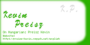 kevin preisz business card